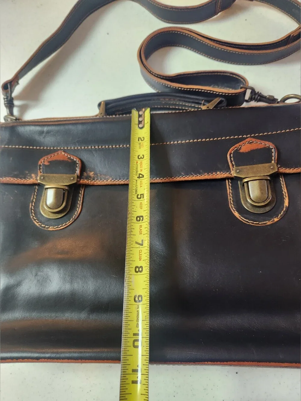 CAMPOMAGGI TEODORANO Briefcase! Distressed Smooth Leather.